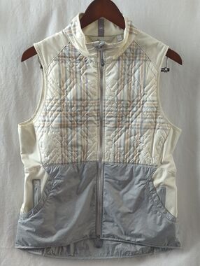 PETER MILLAR Women's Lizzie Hybrid Quilted Plaid Golf Vest Size Large